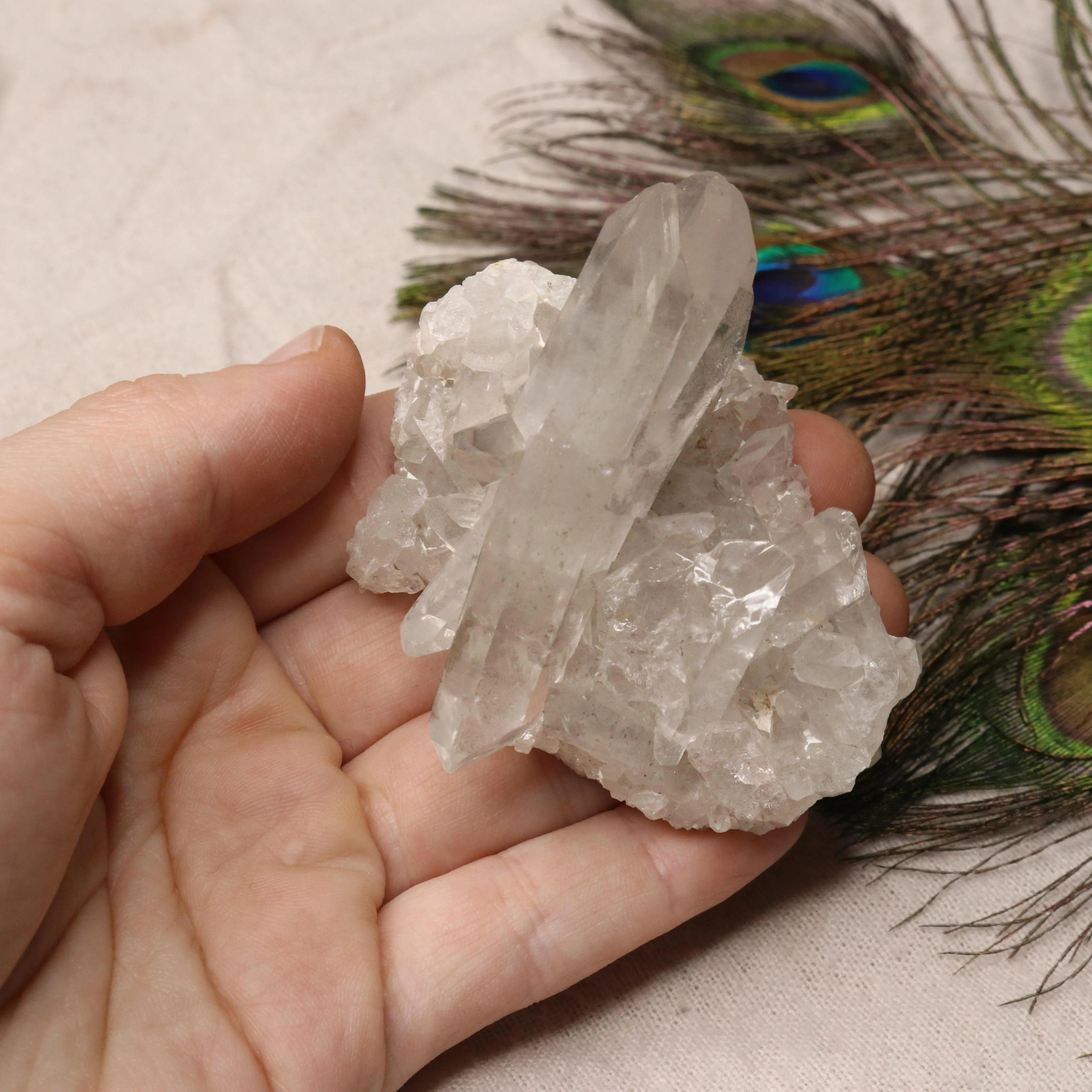 Grade A Lithium Quartz Cluster with Rainbows from Brazil~ Specimen #1