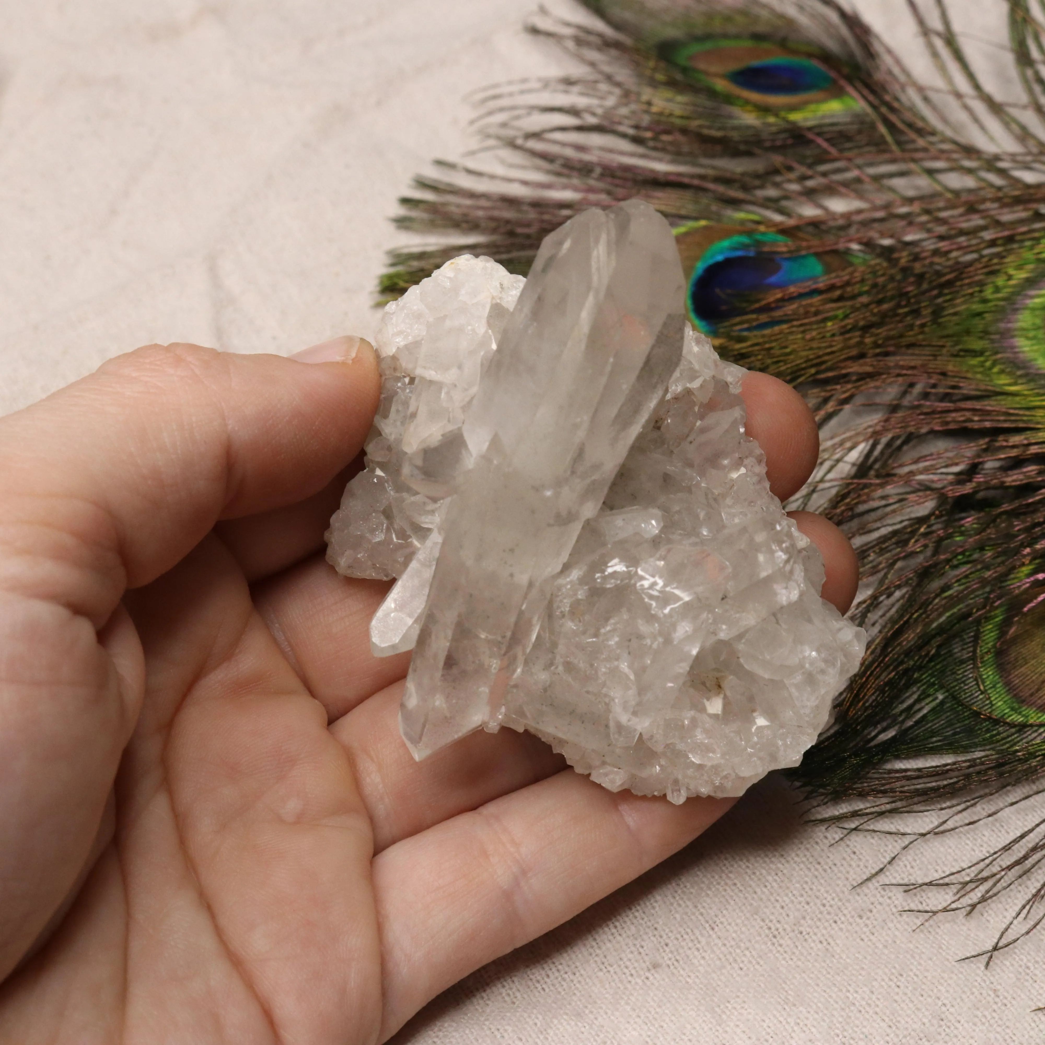 Grade A Lithium Quartz Cluster with Rainbows from Brazil~ Specimen #1