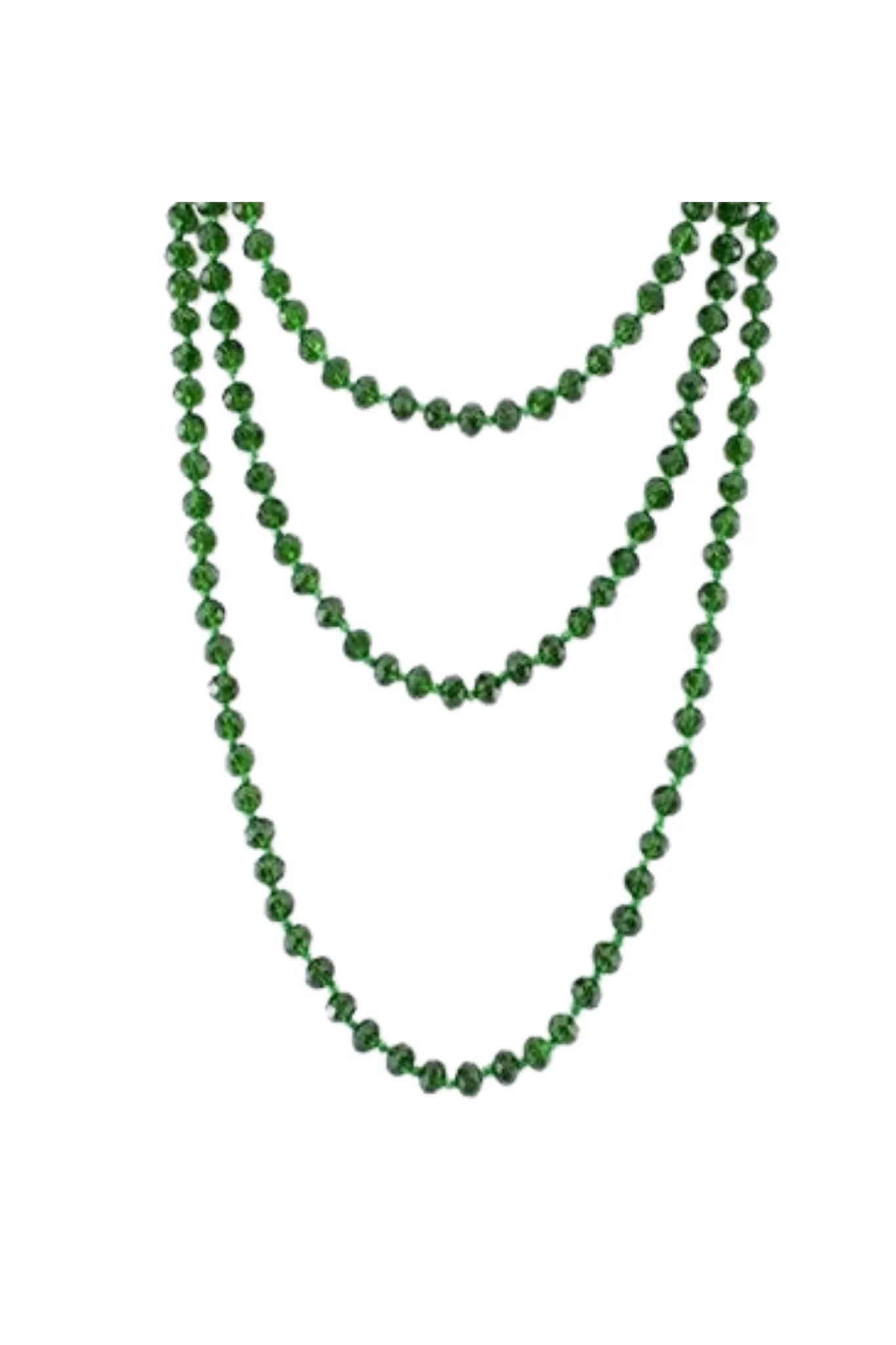 Green Crystal Beaded Necklace