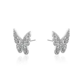 INTRICATE CRYSTAL BUTTERFLY EARRINGS