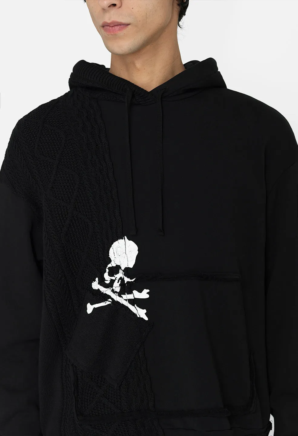 JE X Mastermind Cable Knit Hoodie / Black