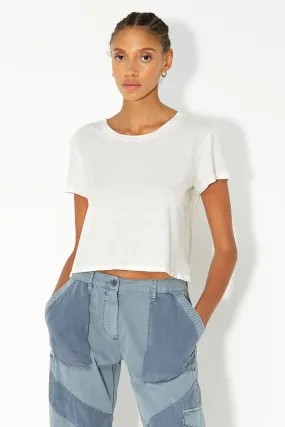 Jersey Cropped Tee / Chalk