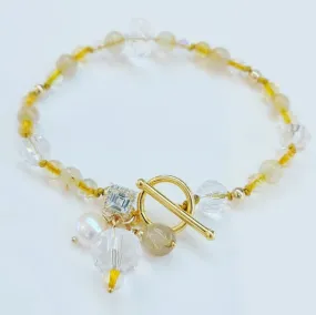 Joy Crystal Citrine Stone and Gold bracelet