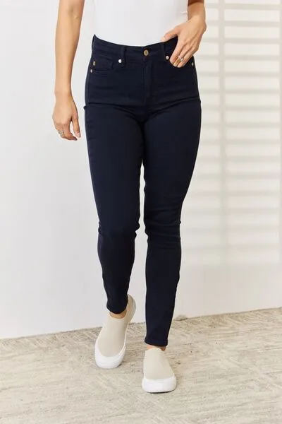 Judy Blue Navy Garment Dyed Tummy Control Skinny Jean (Online Exclusive)