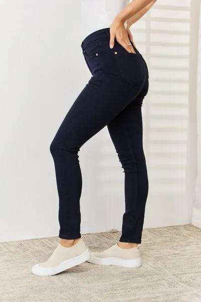 Judy Blue Navy Garment Dyed Tummy Control Skinny Jean (Online Exclusive)