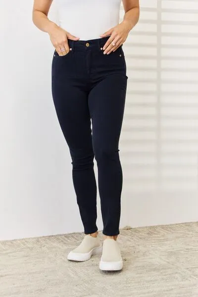 Judy Blue Navy Garment Dyed Tummy Control Skinny Jean (Online Exclusive)