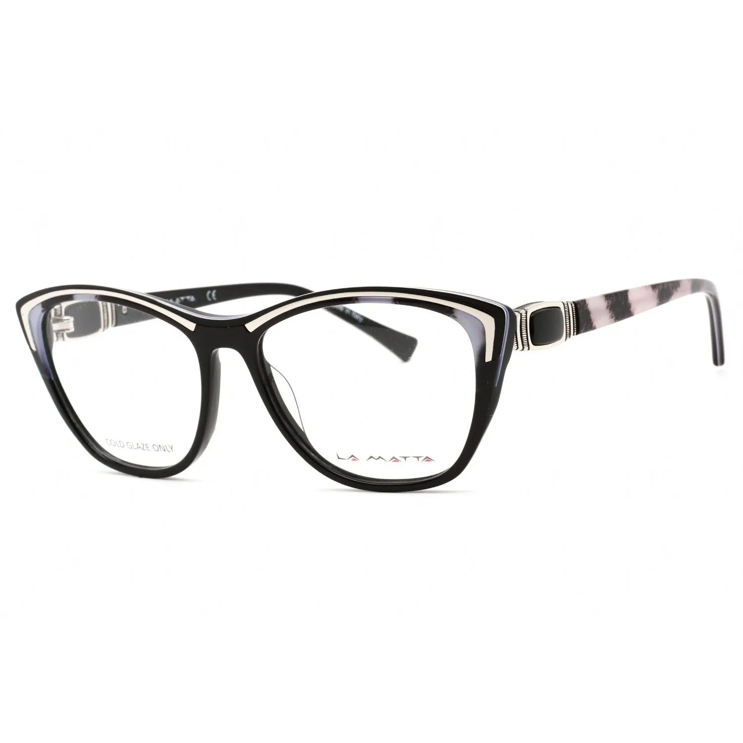 La Matta LMV3304 Eyeglasses Black/white Grey / Clear Lens