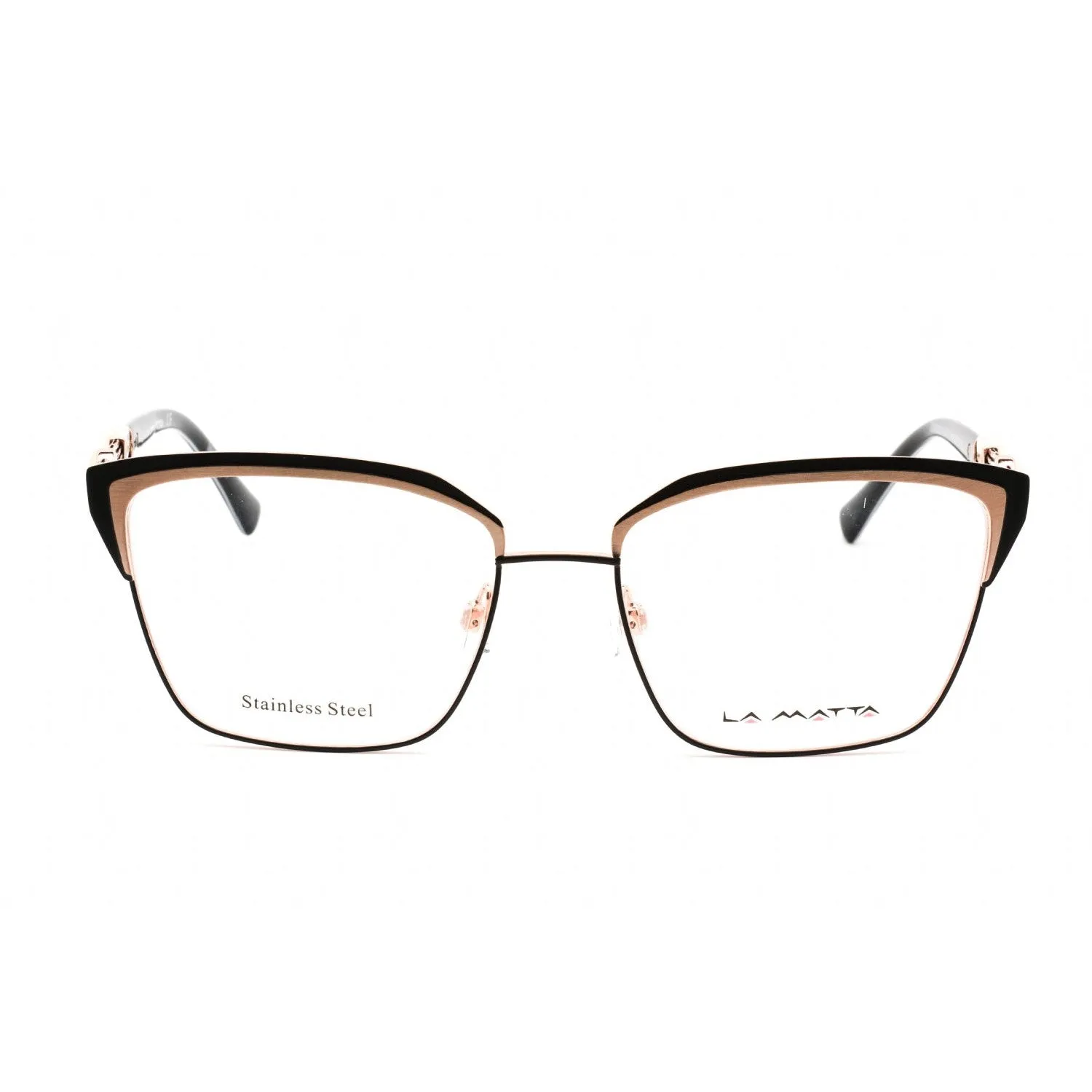 La Matta LMV3305 Eyeglasses Black/Gold / Clear Lens