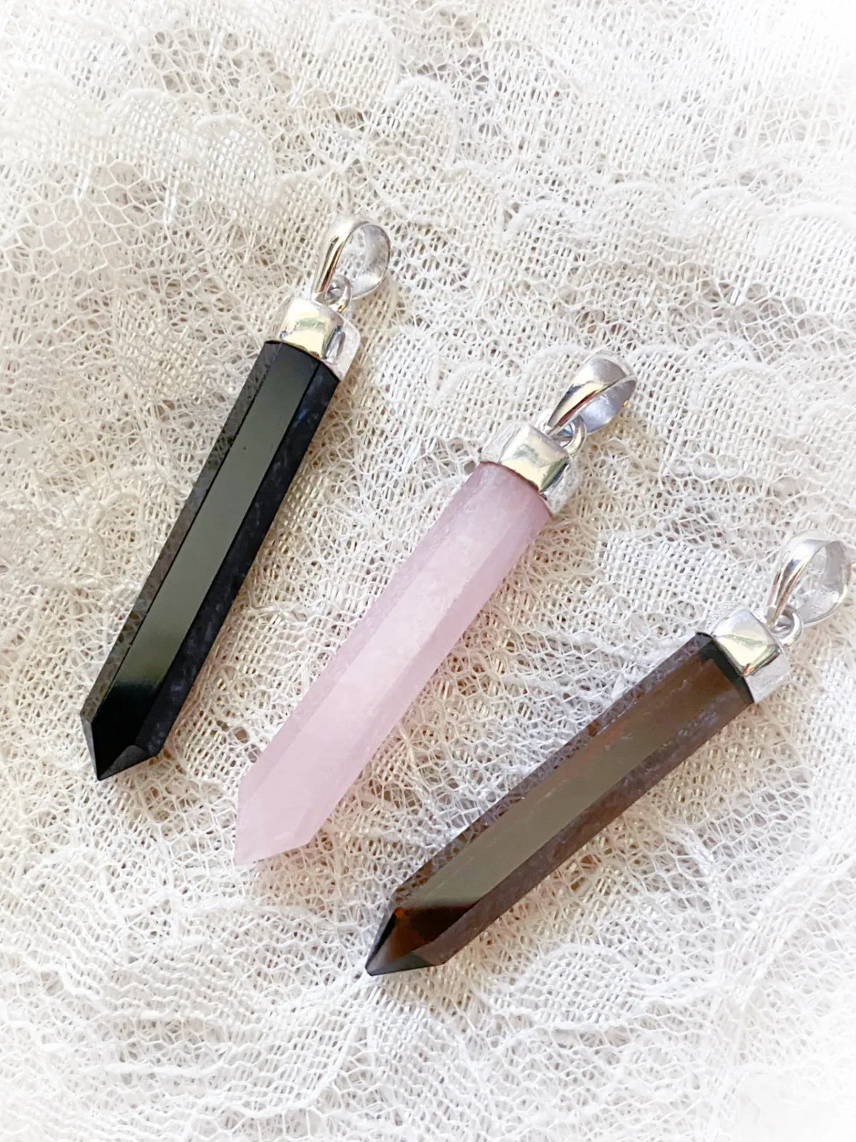 Long Crystal Point Pendant