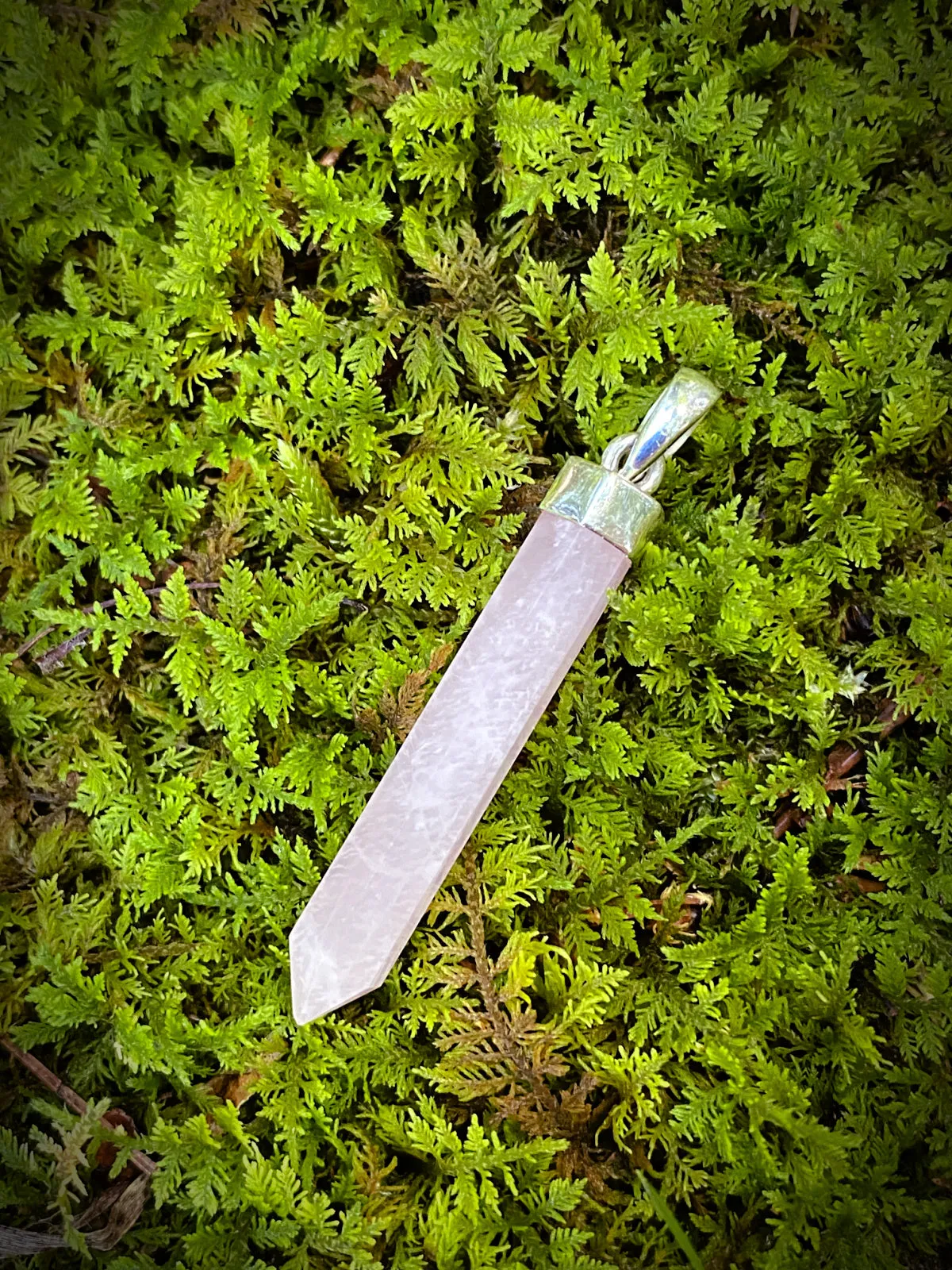 Long Crystal Point Pendant