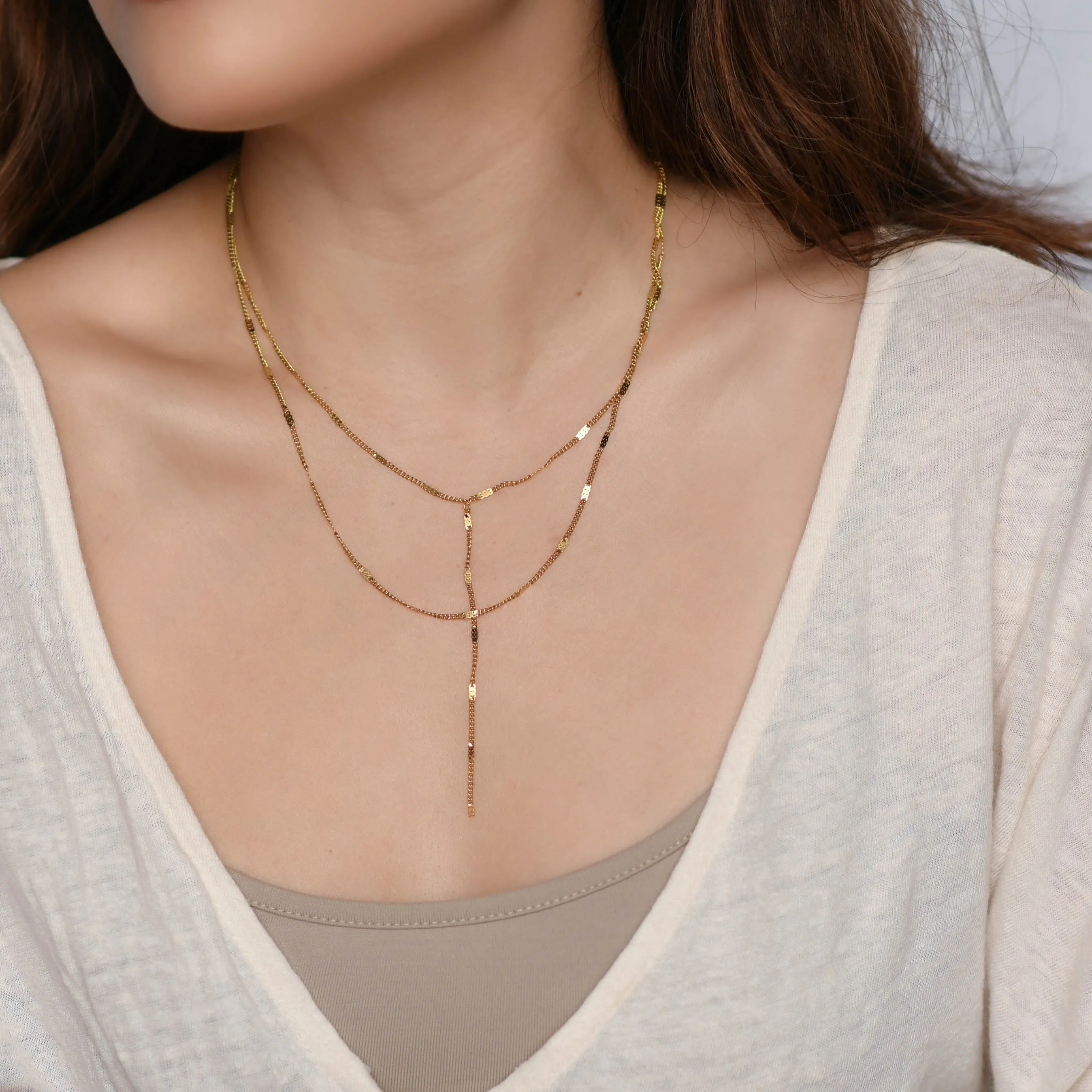 Lovina Layered Lariat Necklace