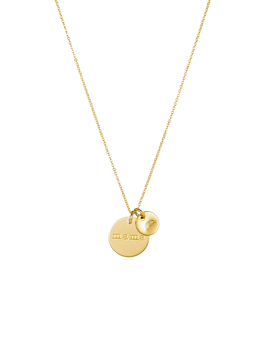 Mama Two Disc Necklace