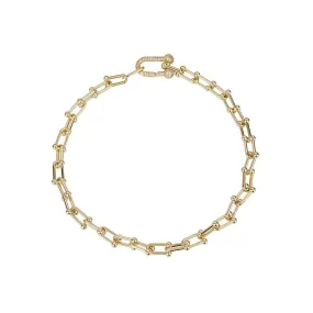 MARINA LINK NECKLACE CRYSTAL LOCK