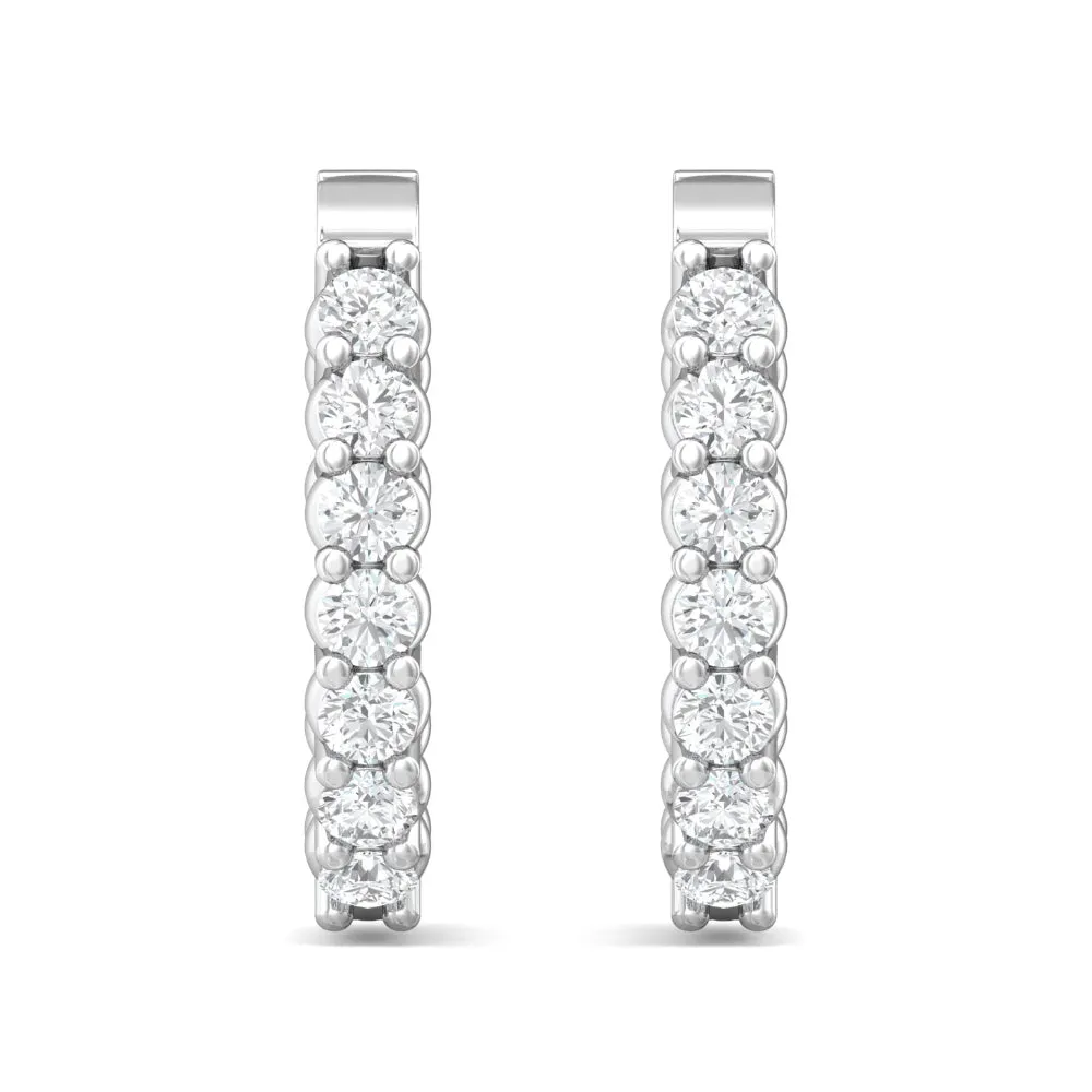 Martin Flyer 14k Inside/Outside Diamond Hoop Earrings