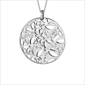 Medallion Rock Crystal Large Pendant in Sterling Silver