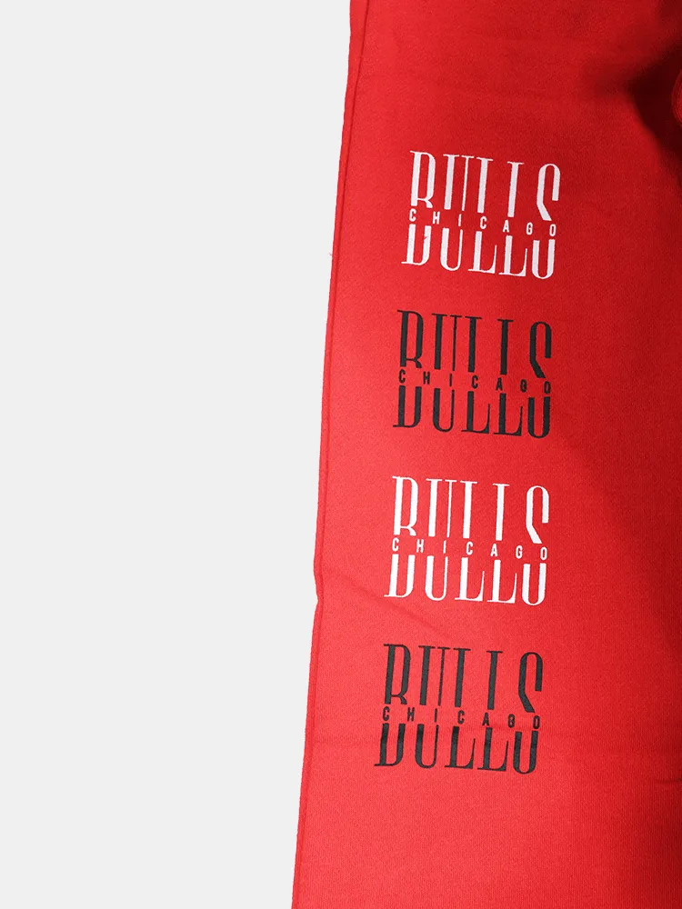 Mitchell & Ness Chicago Bulls Split Logo Trackpants - Red