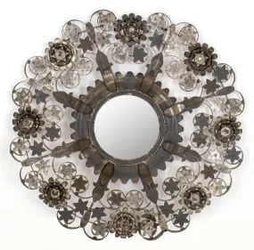 Modern Mexican Floral Design Tin Mirror