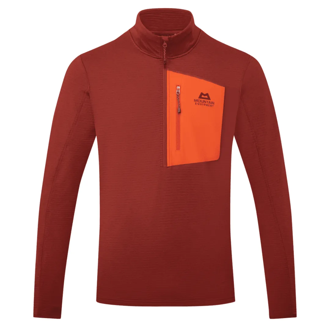 Mountain Equipment Men's Lumiko Half Zip Fleece Top (Merlot/Cardinal)