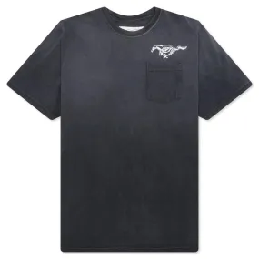 Mustang Cross Tee - Washed Black