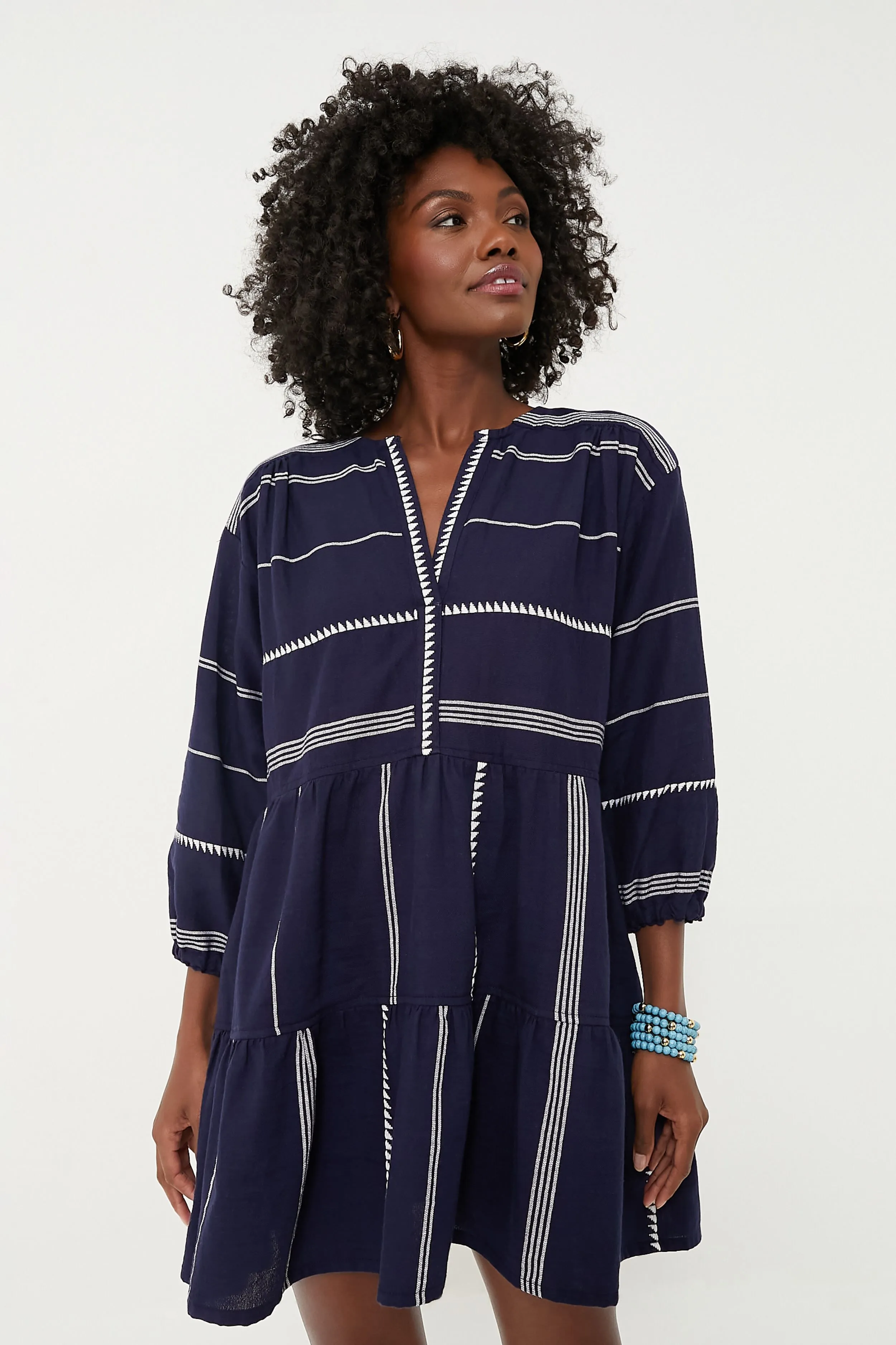 Navy Nunu Popover Dress