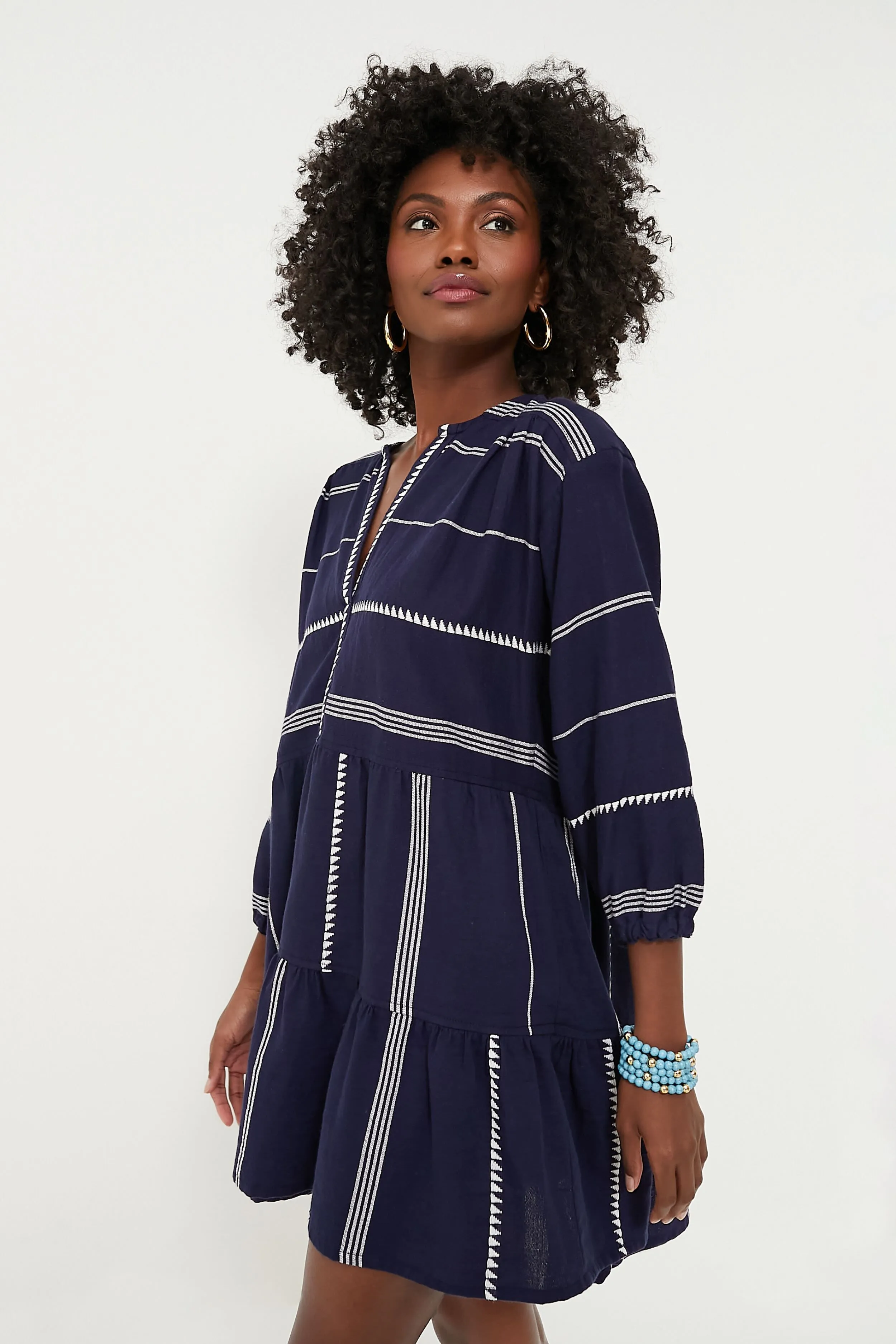 Navy Nunu Popover Dress