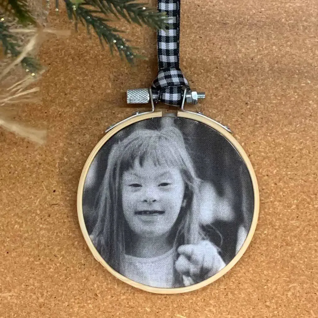 Personalized Photo Ornament with Your Photo in a Gift Box