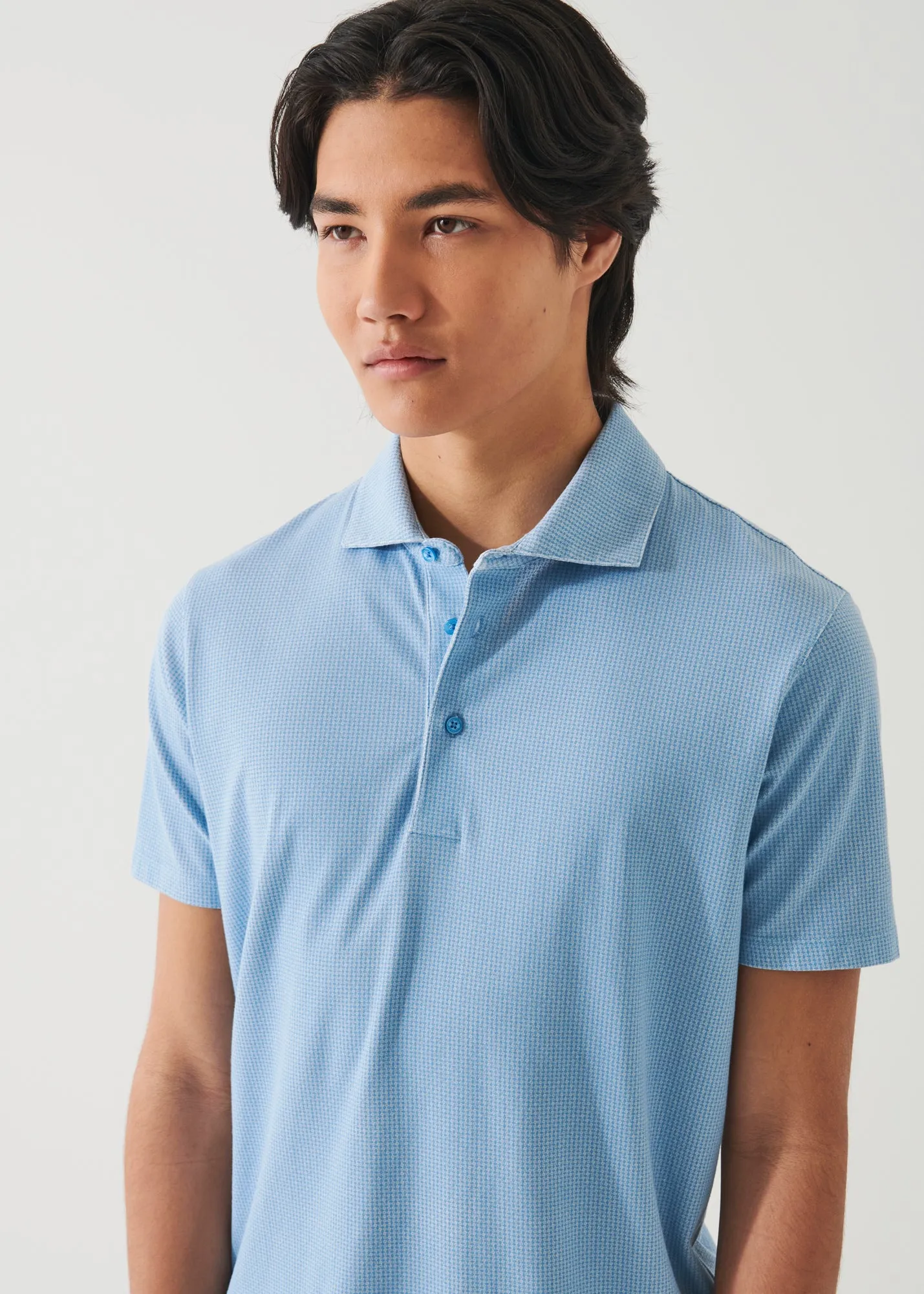 PIMA COTTON STRETCH PRINTED POLO