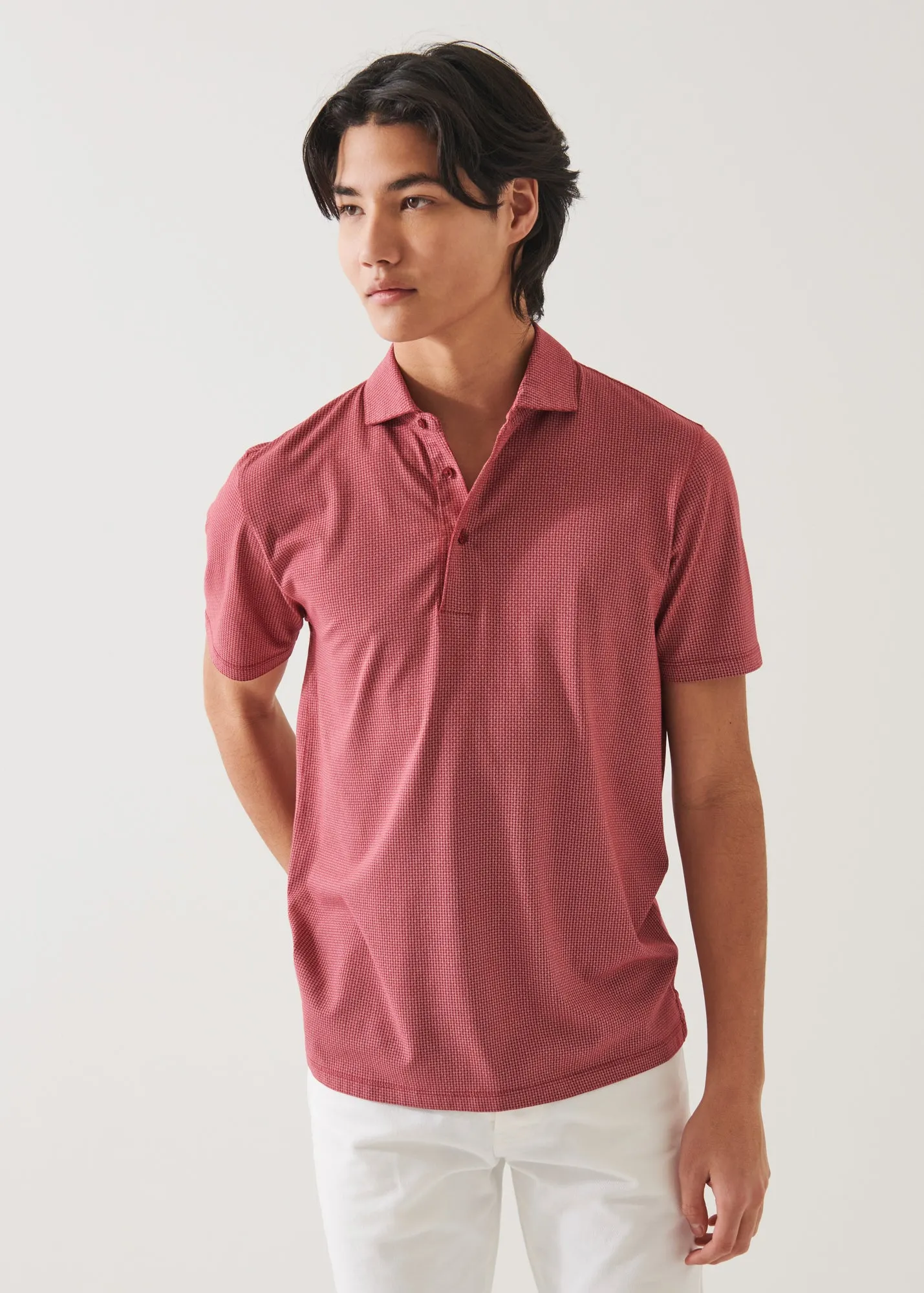 PIMA COTTON STRETCH PRINTED POLO