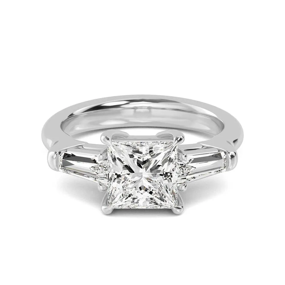 Princess Cut Lab Grown Diamond Engagement Ring 2.53 ctw