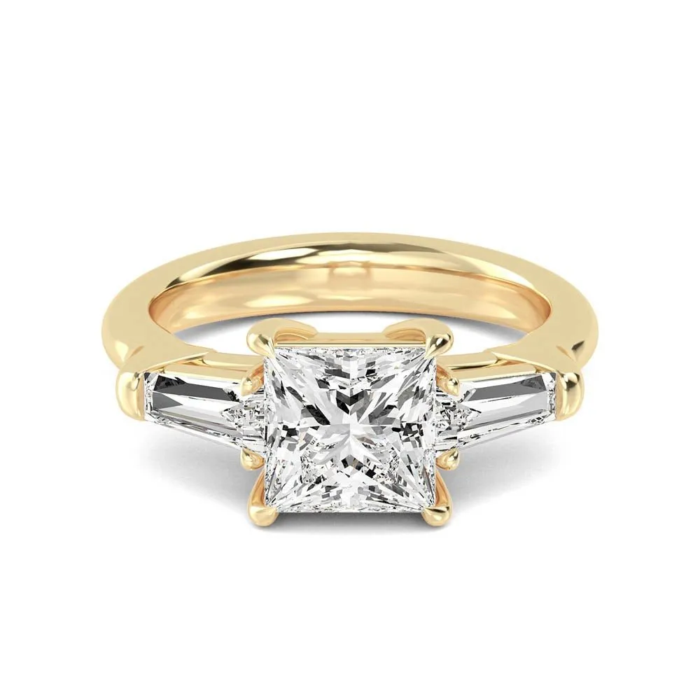 Princess Cut Lab Grown Diamond Engagement Ring 2.53 ctw