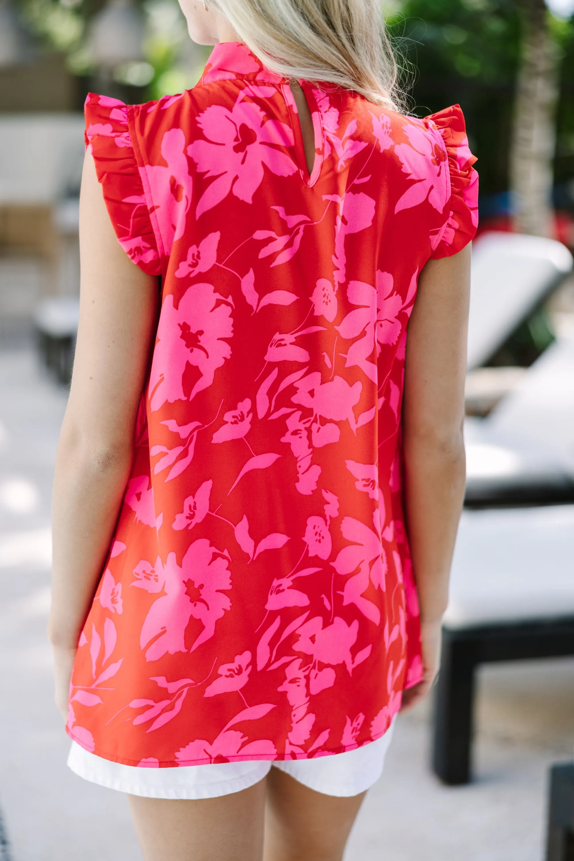 Put It To The Test Fuchsia Pink Floral Tank