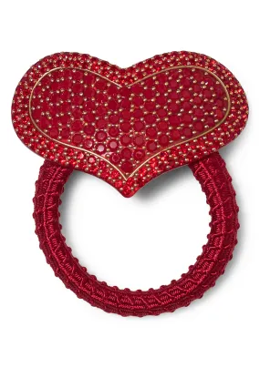 Red Crystal Heart Elastic