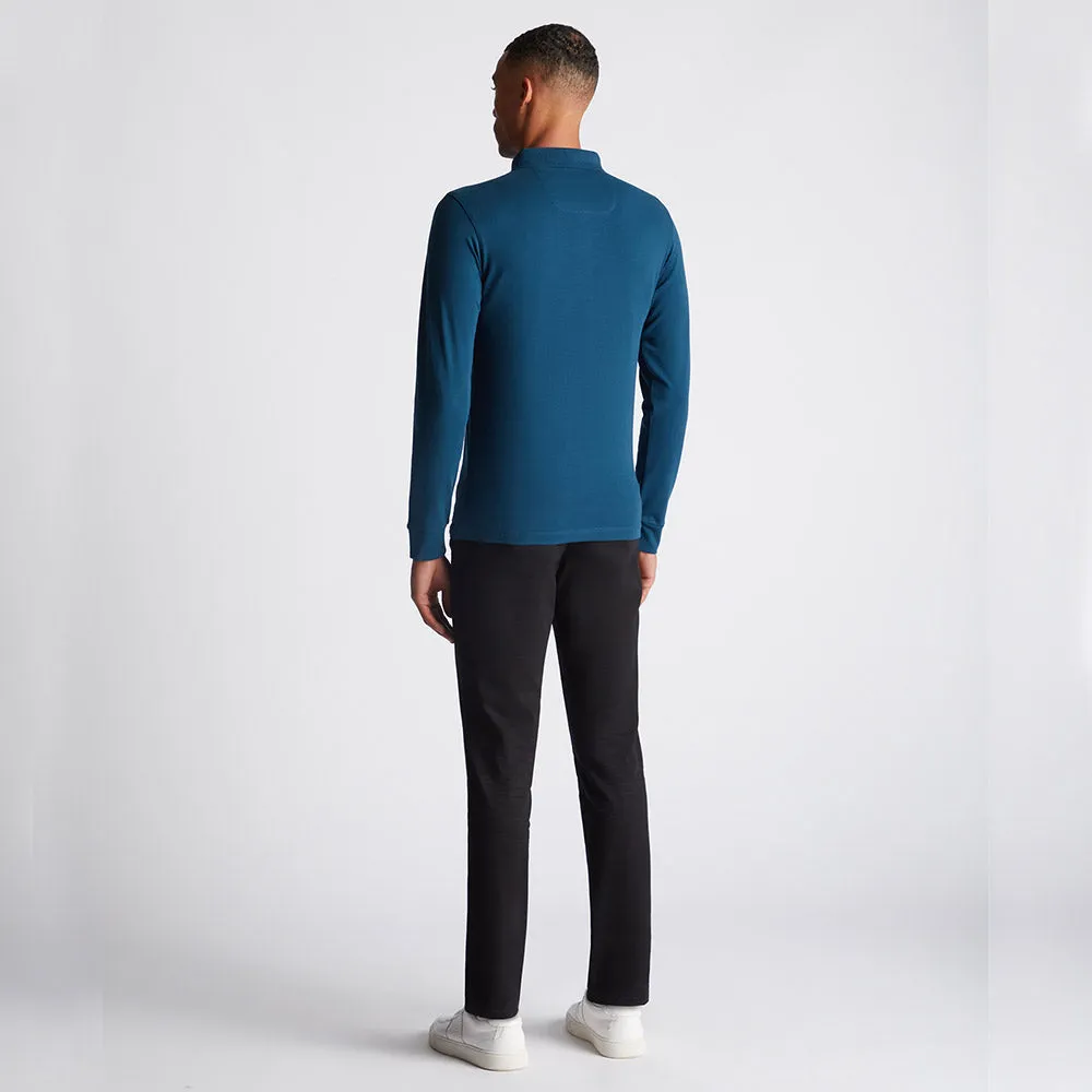 Remus Uomo Long Sleeve Polo | Blue