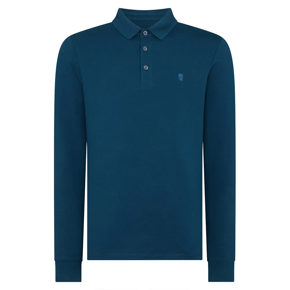 Remus Uomo Long Sleeve Polo | Blue