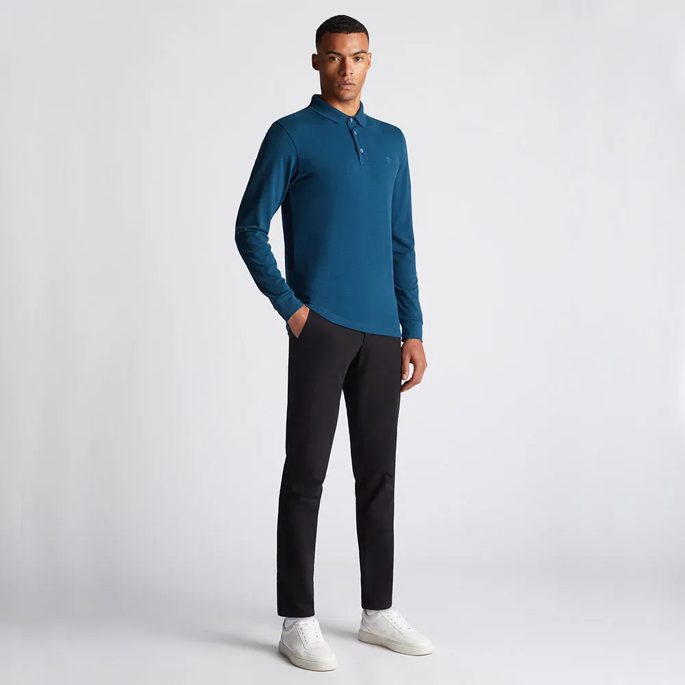 Remus Uomo Long Sleeve Polo | Blue