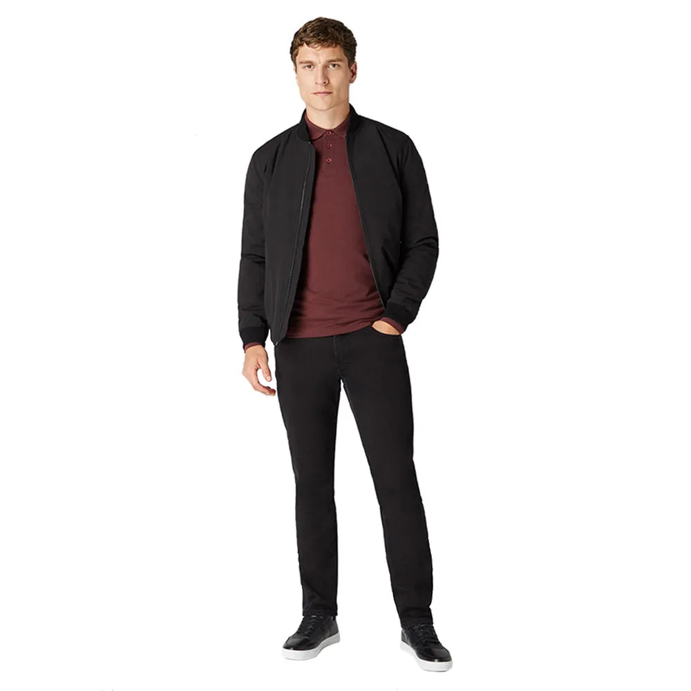 Remus Uomo Long Sleeve Polo - Burgundy