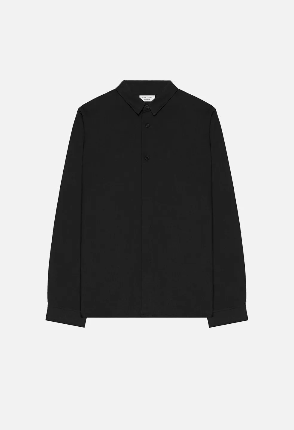 Rib Tape Button Up / Black