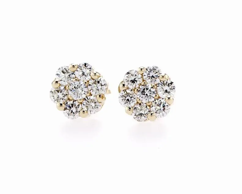 Rose Cluster Earring (0.93Ctw)