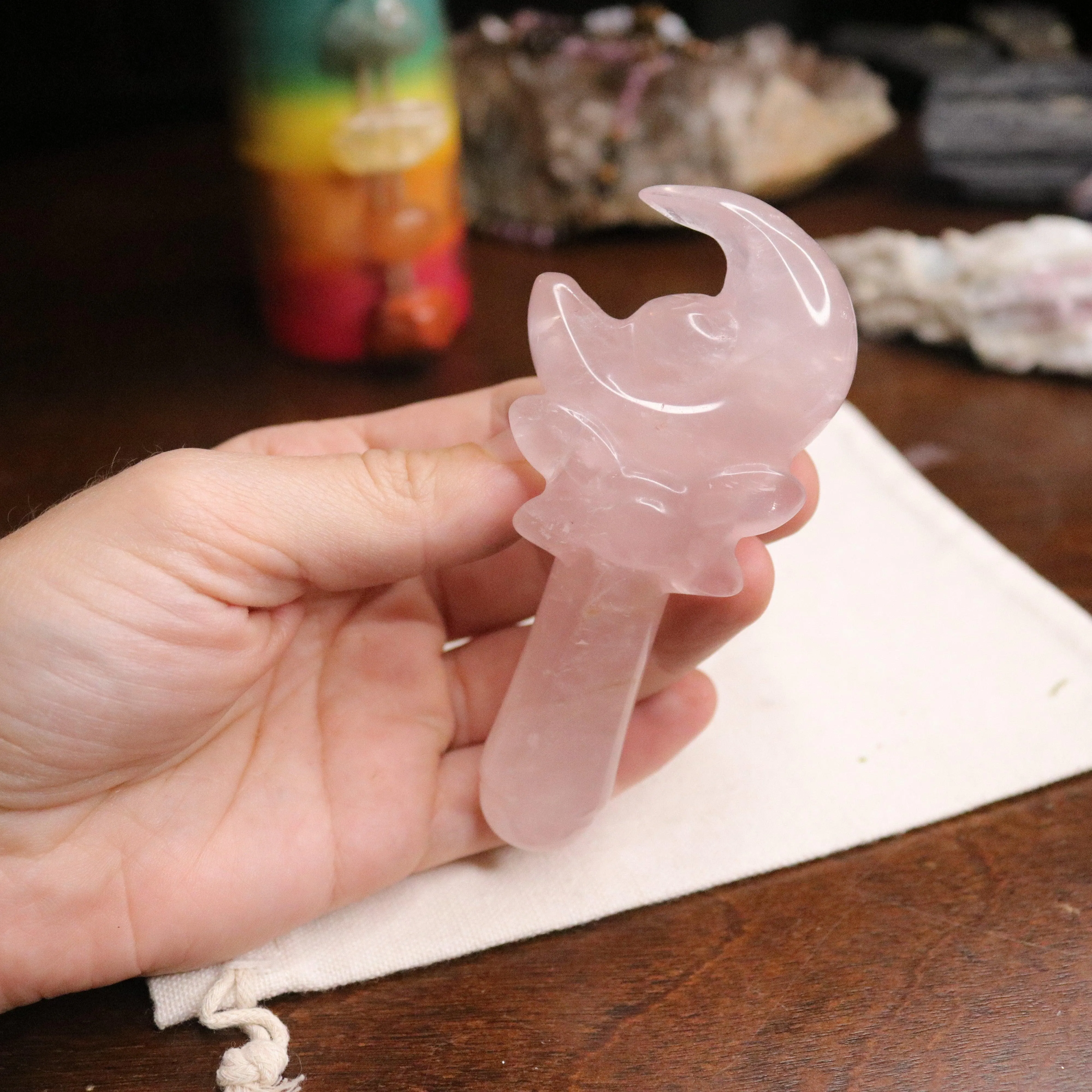 Rose Quartz Sailor Moon Wand Carving ~ Adorable Good Vibes ~