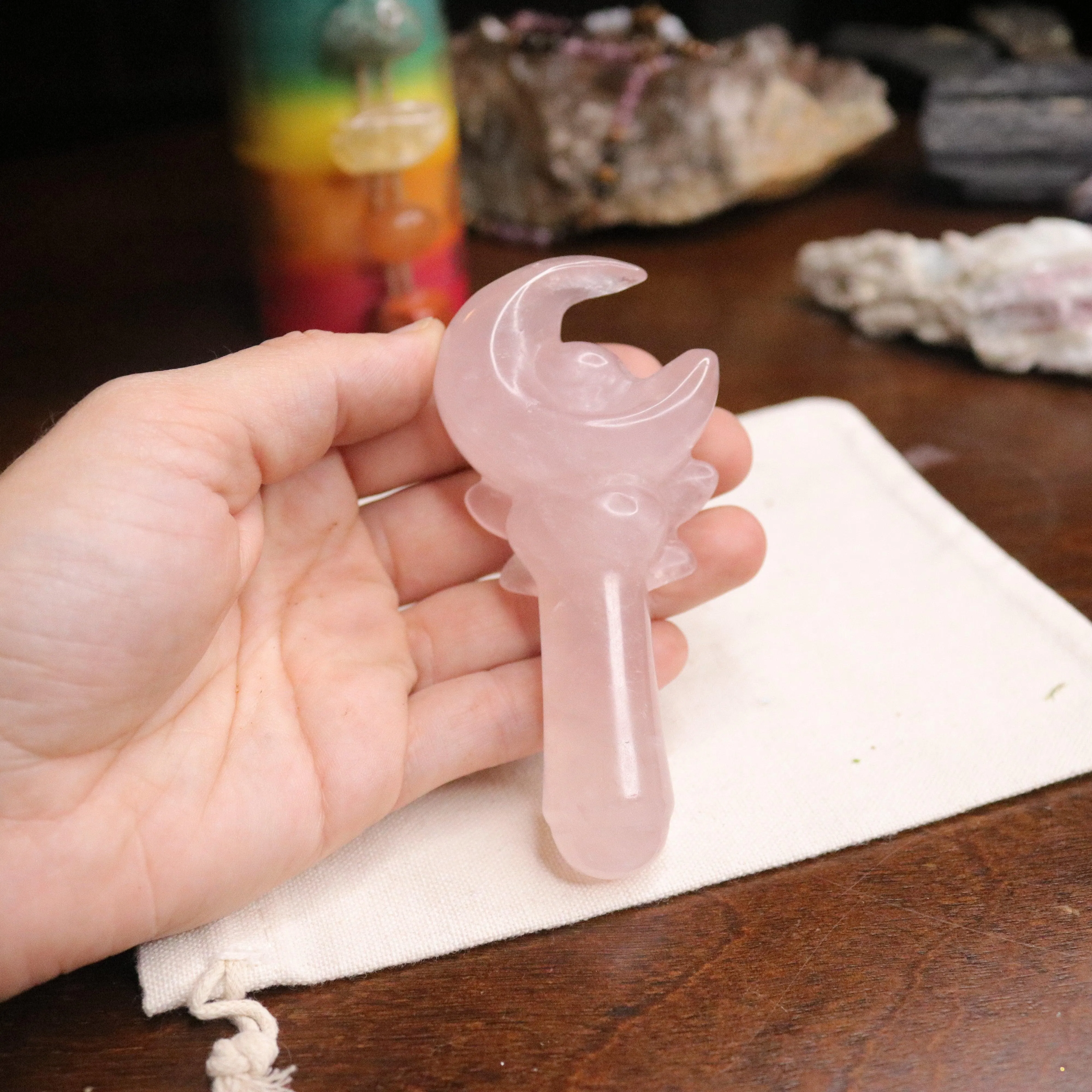 Rose Quartz Sailor Moon Wand Carving ~ Adorable Good Vibes ~