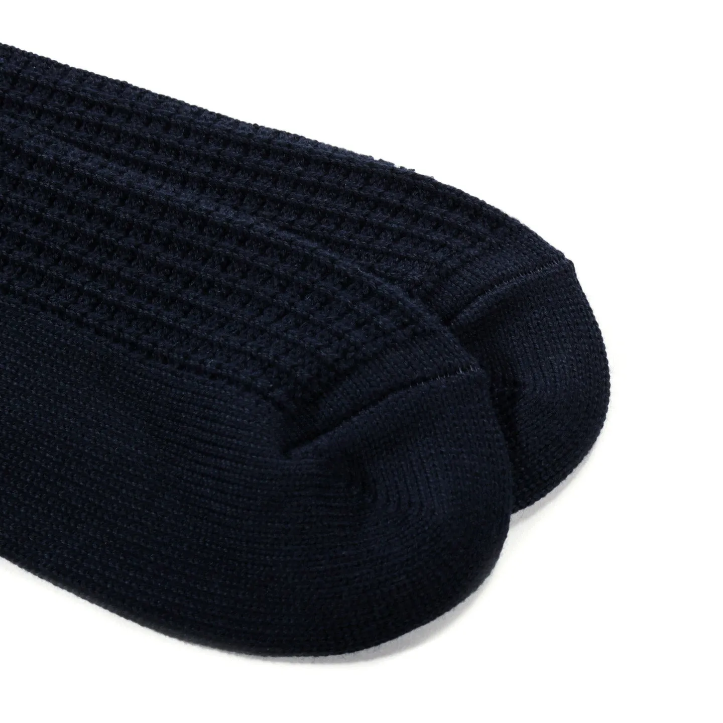 ROTOTO COTTON WAFFLE SOCKS D.NAVY