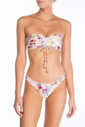 Ruched Bandeau & Tan Bottoms Set - Tutti Frutti