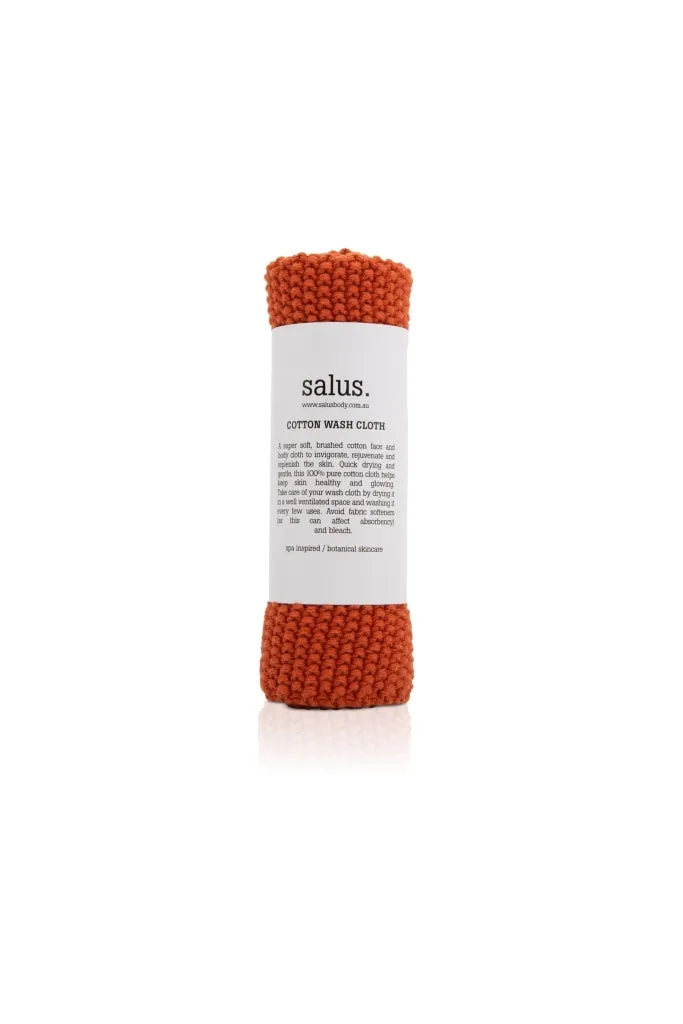 Salus - Cotton Wash Cloth - Terracotta