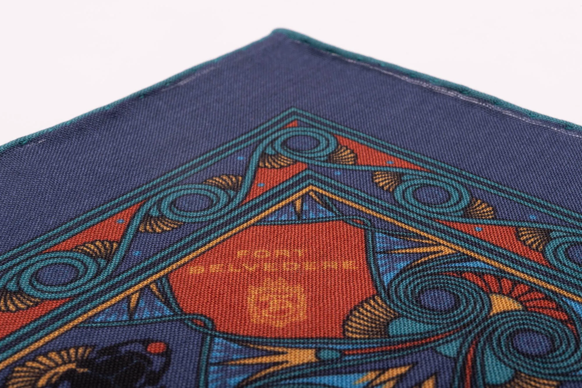 Sapphire Blue Art Deco Egyptian Scarab Pocket Square