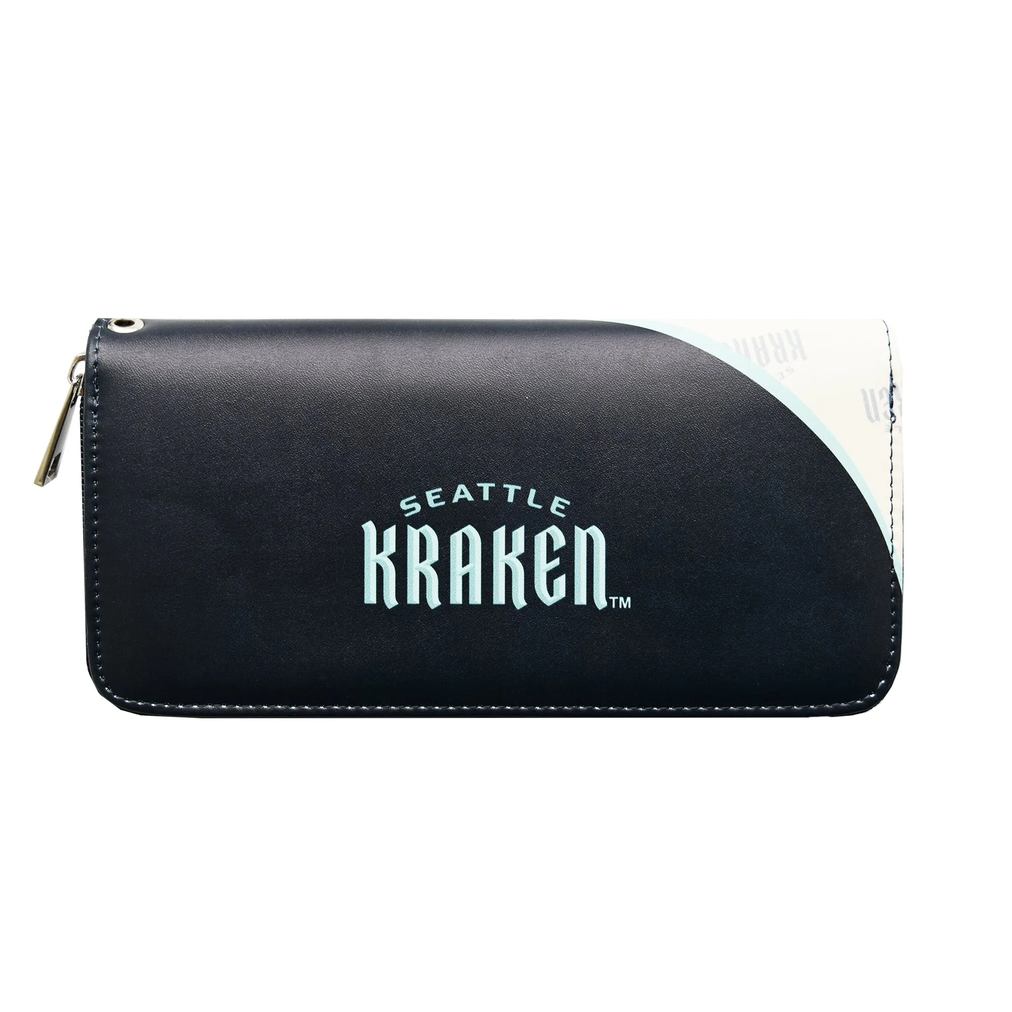 Seattle Kraken Curve Zip Organizer Wallet