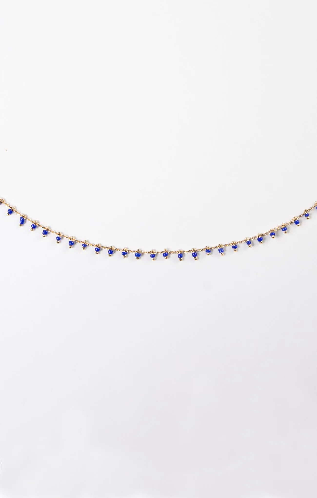 Seed Bead Dangle Choker