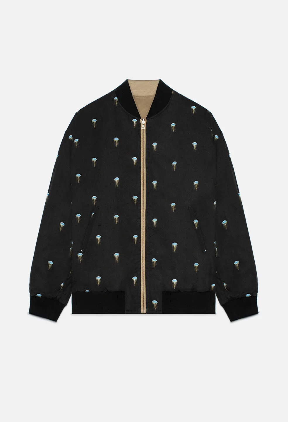 Silk Reversible Bomber / Gold