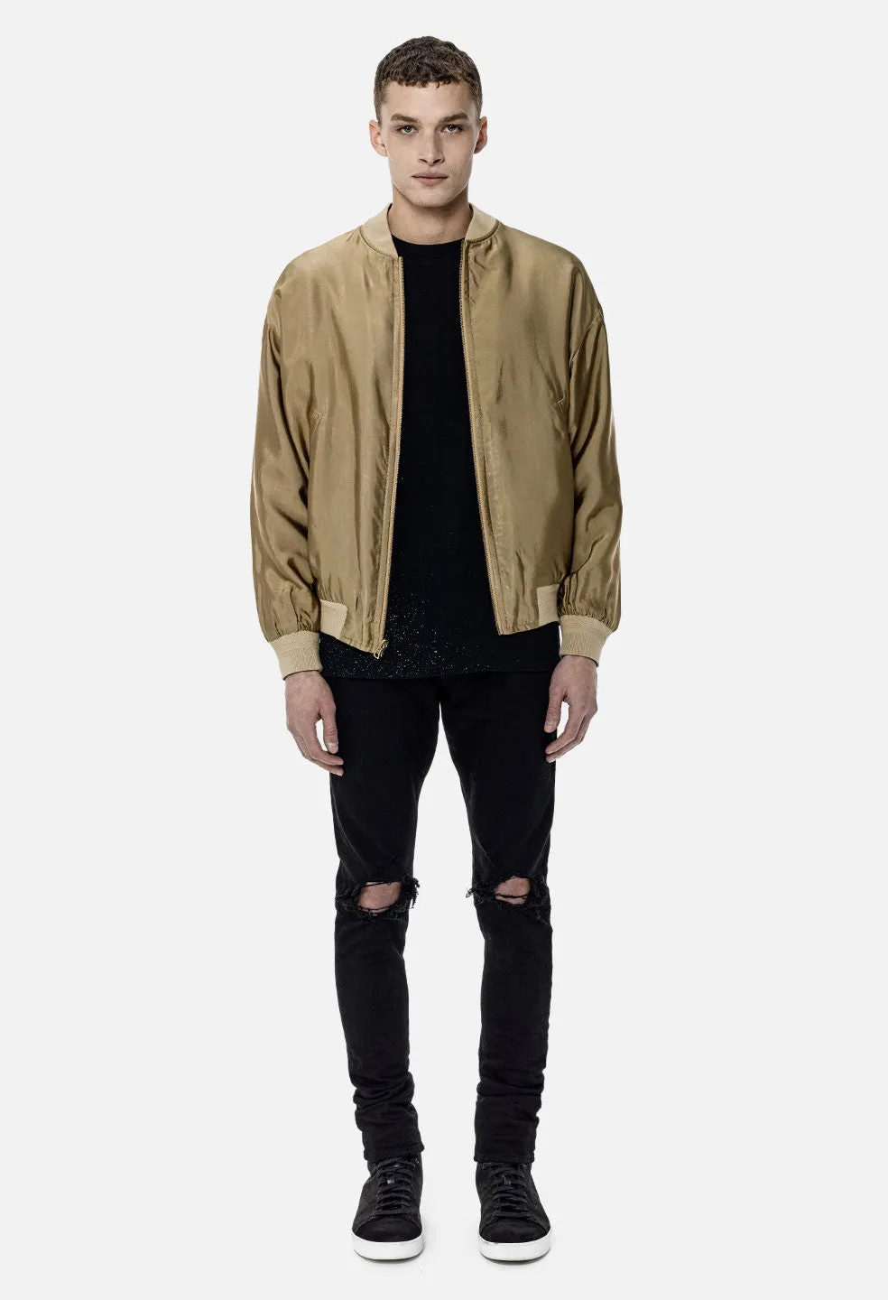 Silk Reversible Bomber / Gold