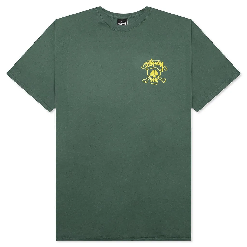 Skull & Bones Pigment Dyed Tee - Forest