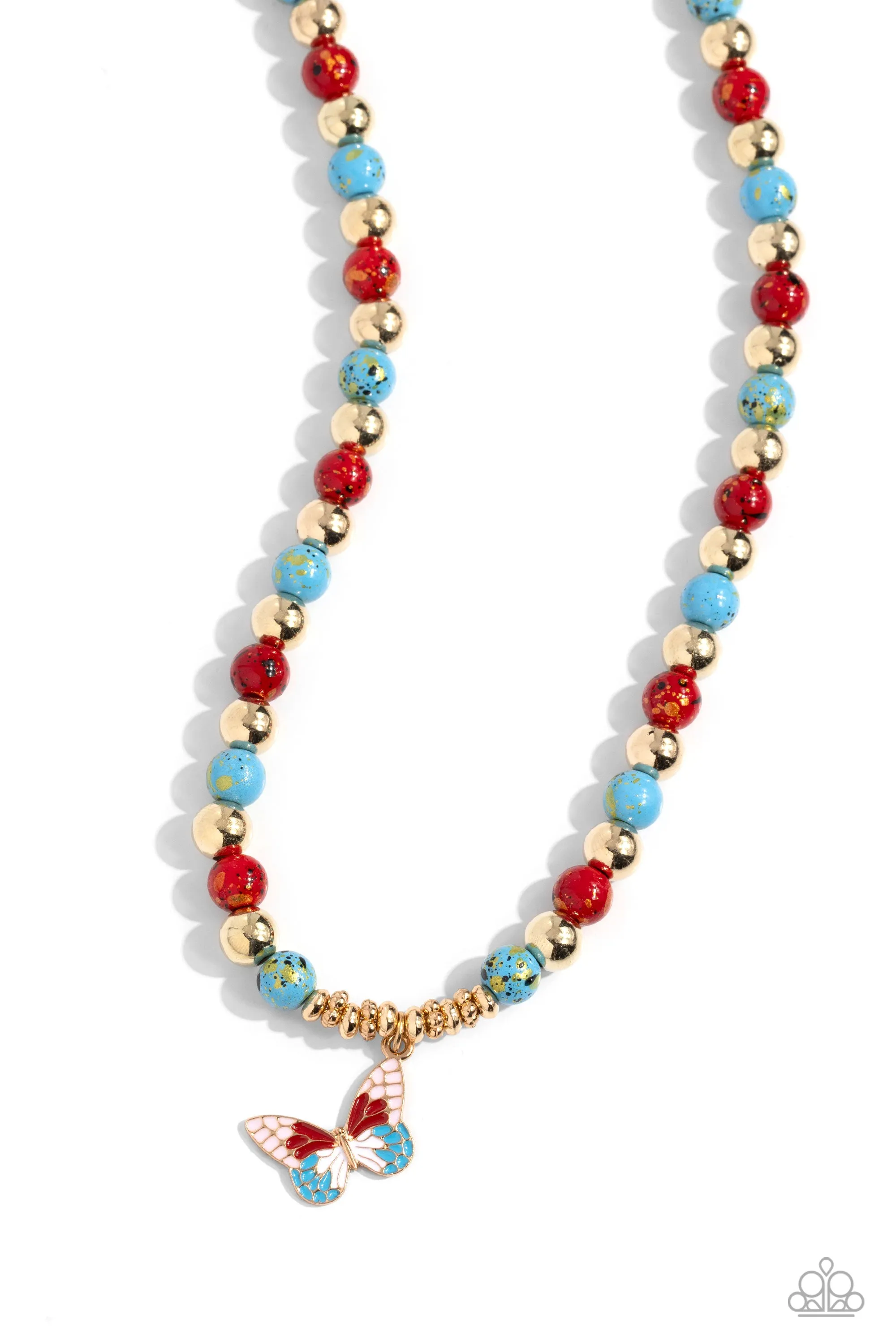 Speckled Story Red-Necklace